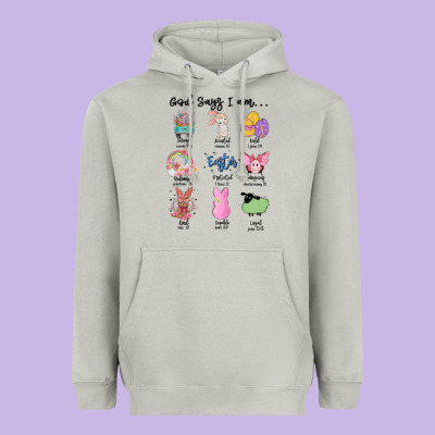 Gos Says ı Am Easter Heavyweight Hoodie Designed By Maliassmallbusiness