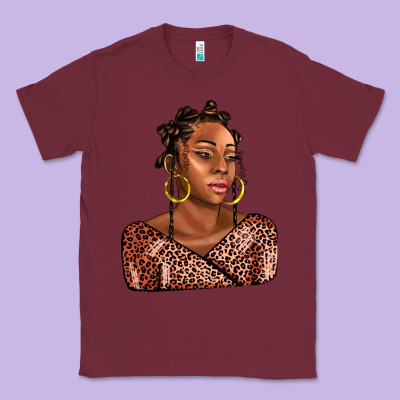 Afro Woman Classic Tee Designed By Adodesignshop