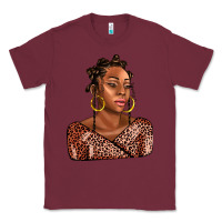 Burgundy afro woman Classic Tee - AdoDesignShop