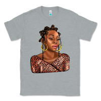 Heather Grey afro woman Classic Tee - AdoDesignShop