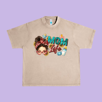 Mom Life Urban Heavy Tee Designed By Zillion Design Studio