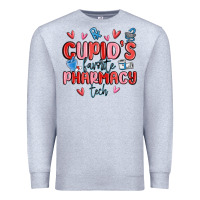 Heather Grey cupid's favorite pharmacy tech Premium Sweatshirt - MaliasSmallBusiness
