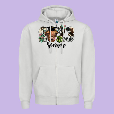 Highland Cow 2023 Zipper Hoodie Designed By Jahusdesignshop