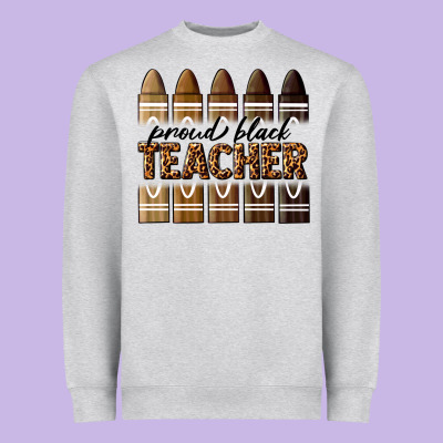 Proud Black Teacher Heavyweight Sweatshirt Designed By Texasbilliewilder