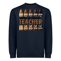 Navy proud black teacher Heavyweight Sweatshirt - texasbilliewilder