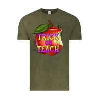 Vintage Olive Trick or Teach Vintage Tee - texasbilliewilder