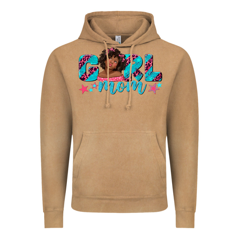 Girl Mom Afro Black Girl Vintage Hoodie by texasbilliewilder | Teevron