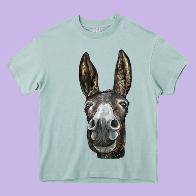 Donkey  Face Heavy Core Tee Designed By Lillyallendesigns