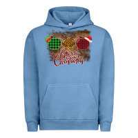 Pigment Pebble Blue Merry Christmas Apples Urban Hoodie - Bettercallsaul