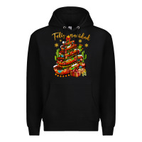 Black Christmas Feliz Navidad Premium Hoodie - BundleAndBundleShop