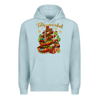 Blue Mist Christmas Feliz Navidad Premium Hoodie - BundleAndBundleShop