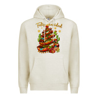 Oatmeal Heather Christmas Feliz Navidad Premium Hoodie - BundleAndBundleShop