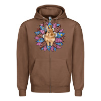 Chestnut easter leopard bunny sunflower Zipper Hoodie - Artiststas
