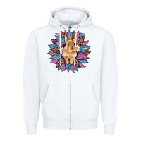 White easter leopard bunny sunflower Zipper Hoodie - Artiststas