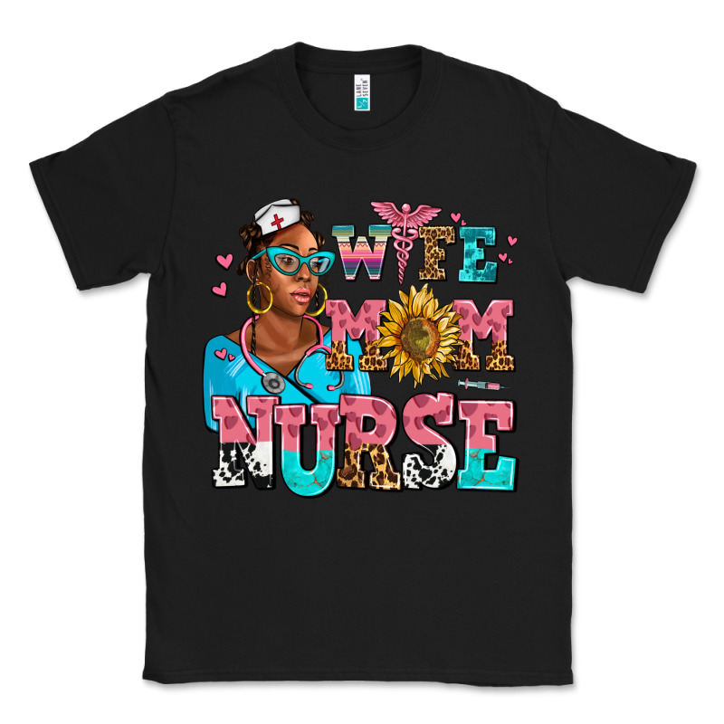 Afro Wife Mom Nurse Classic Tee by AdoDesignShop | Teevron