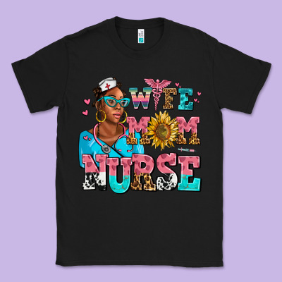 Afro Wife Mom Nurse Classic Tee Designed By Adodesignshop