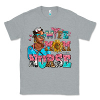 Heather Grey afro wife mom nurse Classic Tee - AdoDesignShop