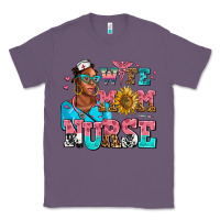 Lavender afro wife mom nurse Classic Tee - AdoDesignShop