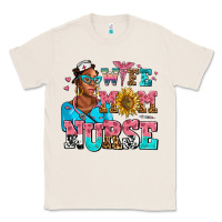 Natural afro wife mom nurse Classic Tee - AdoDesignShop