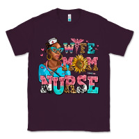 Plum afro wife mom nurse Classic Tee - AdoDesignShop