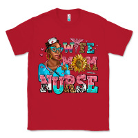 Red afro wife mom nurse Classic Tee - AdoDesignShop