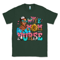 Sports Green afro wife mom nurse Classic Tee - AdoDesignShop