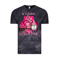 Cloud Black breast cancer awareness pink truck gnomes Vintage Tee - RanaPortraitStore