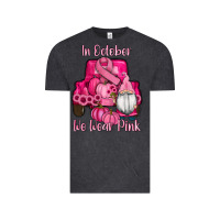 Vintage Black breast cancer awareness pink truck gnomes Vintage Tee - RanaPortraitStore