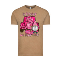 Vintage Coffee breast cancer awareness pink truck gnomes Vintage Tee - RanaPortraitStore