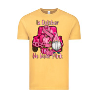 Vintage Mustard breast cancer awareness pink truck gnomes Vintage Tee - RanaPortraitStore
