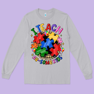 I Teach Au Some Kids Long Sleeve Tee Designed By Jahusdesignshop