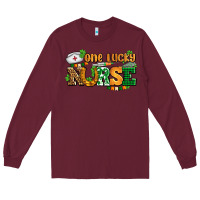 Burgundy one lucky nurse Long Sleeve Tee - AdoDesignShop