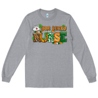Heather Grey one lucky nurse Long Sleeve Tee - AdoDesignShop