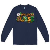 Navy one lucky nurse Long Sleeve Tee - AdoDesignShop