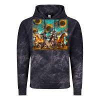 Cloud Black western horses Vintage Hoodie - Zillion Design Studio