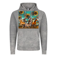 Cloud Rock western horses Vintage Hoodie - Zillion Design Studio