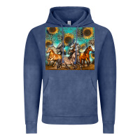 Vintage Denim western horses Vintage Hoodie - Zillion Design Studio