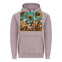 Vintage Zinc western horses Vintage Hoodie - Zillion Design Studio