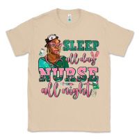 Mushroom afro  nurse sleep all day nurse all night Classic Tee - AdoDesignShop