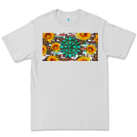 Dove Grey gemtone and sunflowers license plate Premium Tee - Artiststas