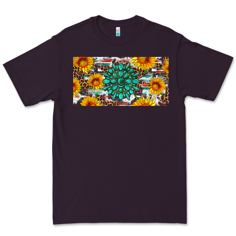 Gemtone And Sunflowers License Plate Premium Tee by Artiststas | Teevron