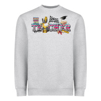 Heather Grey race with teacher Heavyweight Sweatshirt - texasbilliewilder