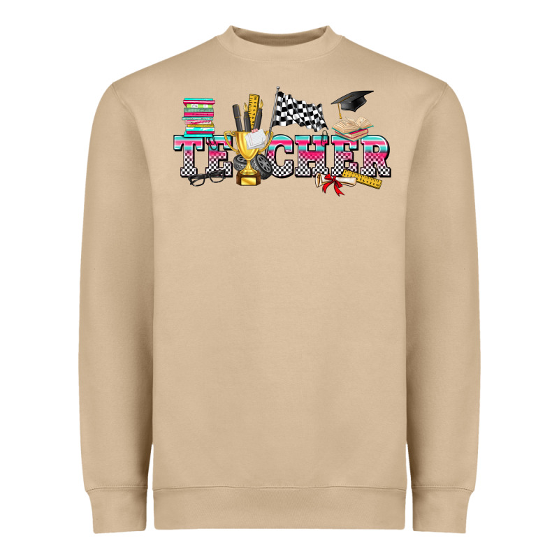 Race With Teacher Heavyweight Sweatshirt by texasbilliewilder | Teevron