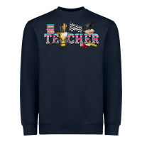 Navy race with teacher Heavyweight Sweatshirt - texasbilliewilder