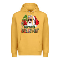 Mustard Don't Stop Believing Santa Premium Hoodie - BundleAndBundleShop