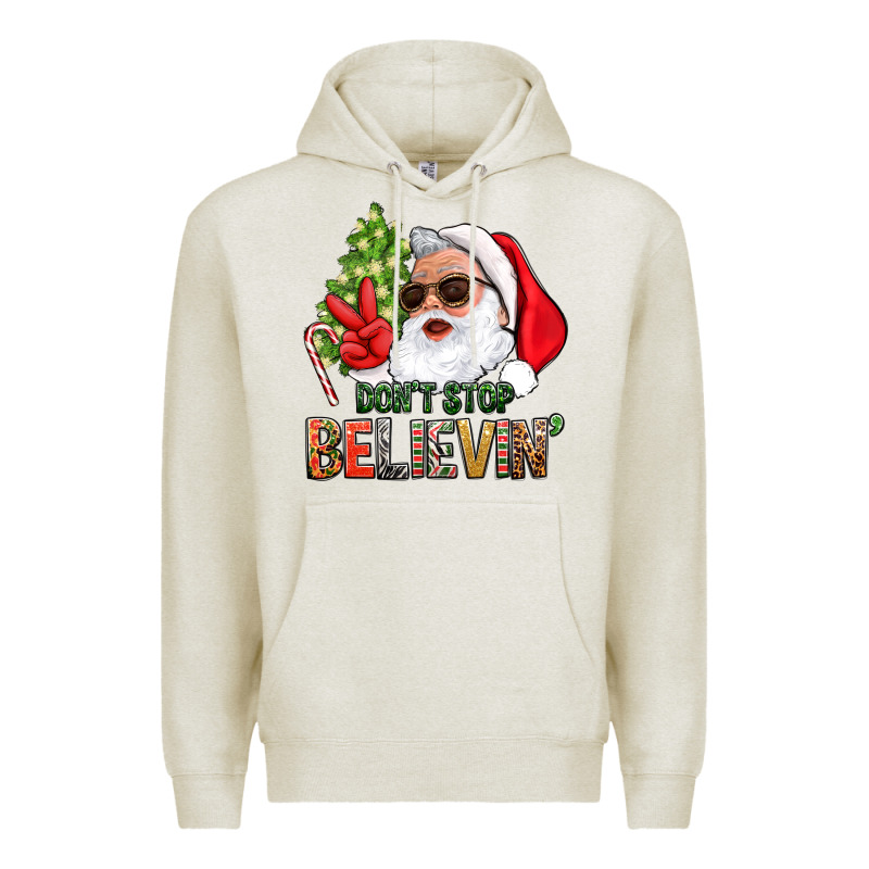Don't Stop Believing Santa Premium Hoodie by BundleAndBundleShop | Teevron