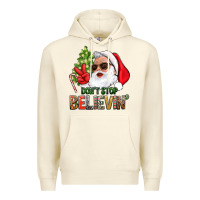 Sandshell Don't Stop Believing Santa Premium Hoodie - BundleAndBundleShop