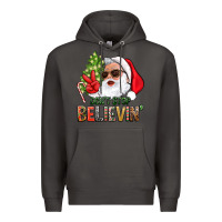 Smoke Don't Stop Believing Santa Premium Hoodie - BundleAndBundleShop
