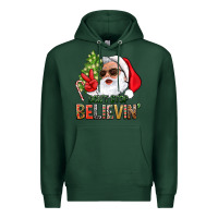 Sports Green Don't Stop Believing Santa Premium Hoodie - BundleAndBundleShop