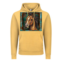 Vintage Mustard western horse Vintage Hoodie - Zillion Design Studio